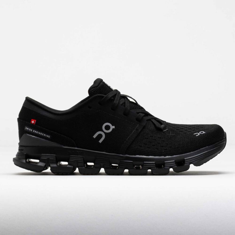 NEW ON men's cloud x4 running shoes in black/eclipse
